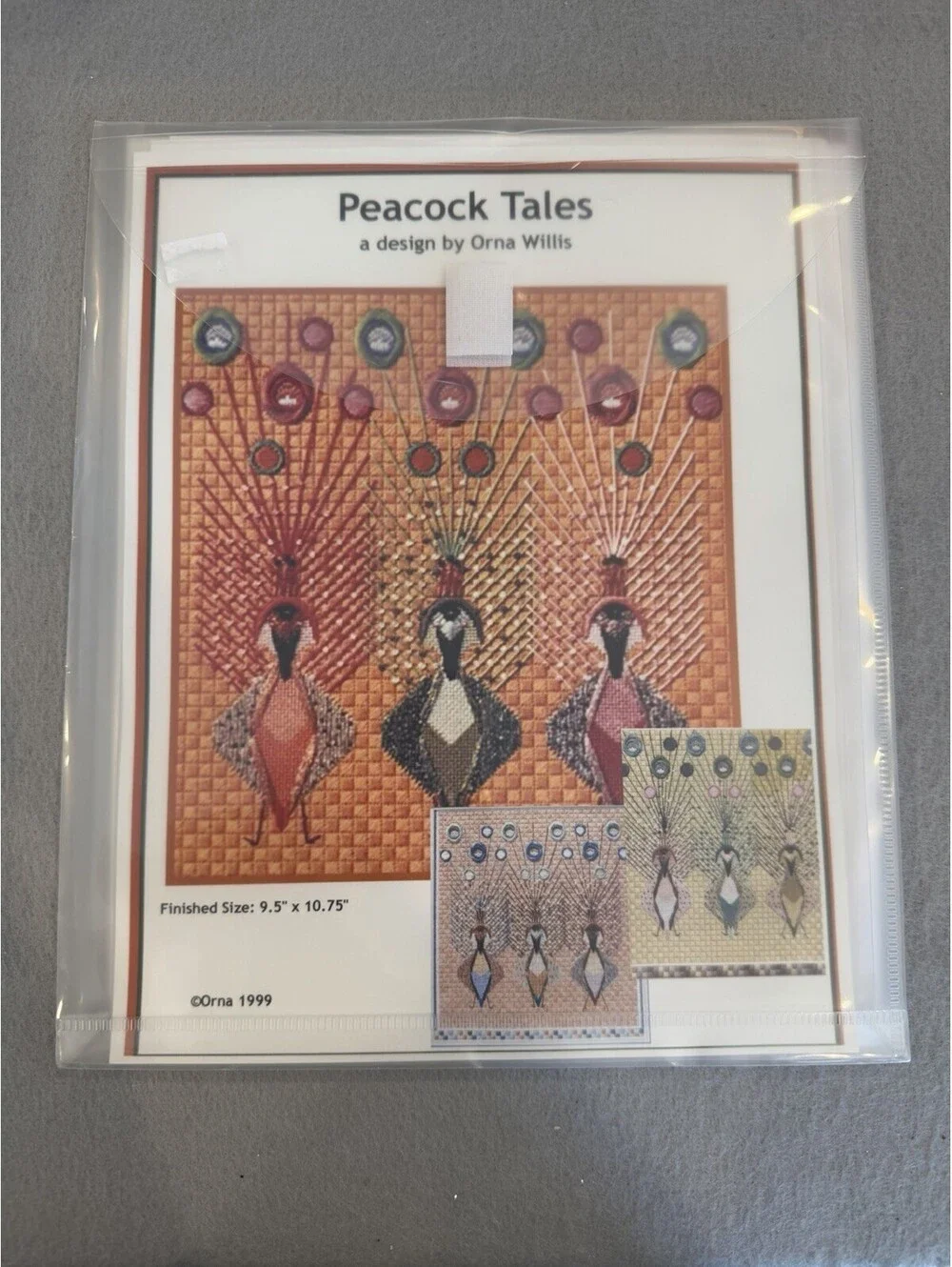 Orna Willis PEACOCK TALES Counted Canvas Needlepoint Project Patterns Book Etc